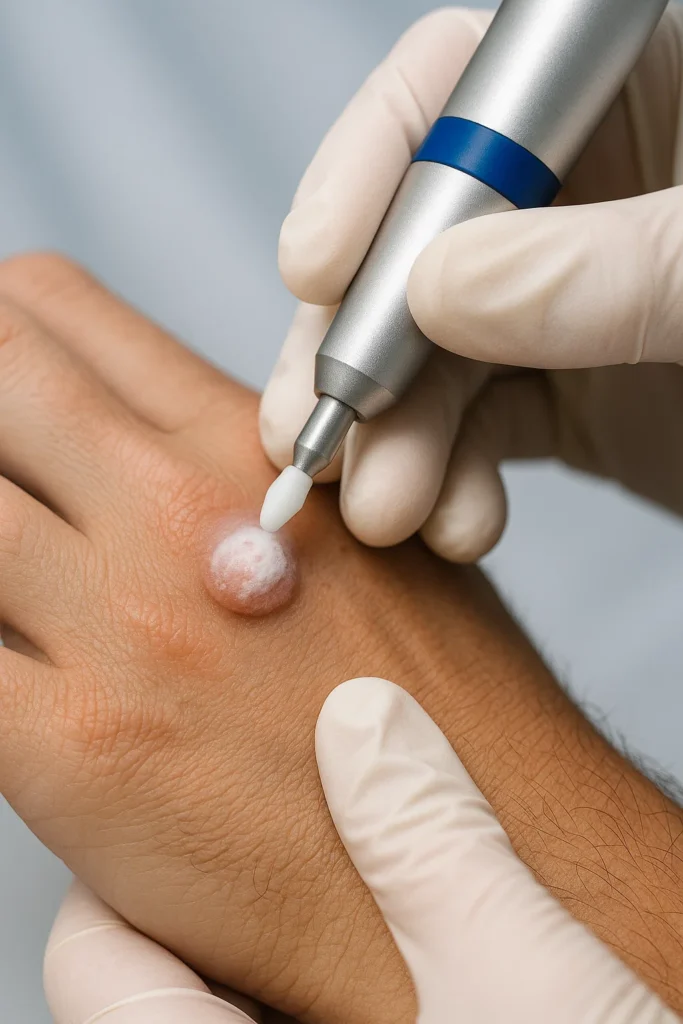 example of wart removal Wednesbury using cryopen
