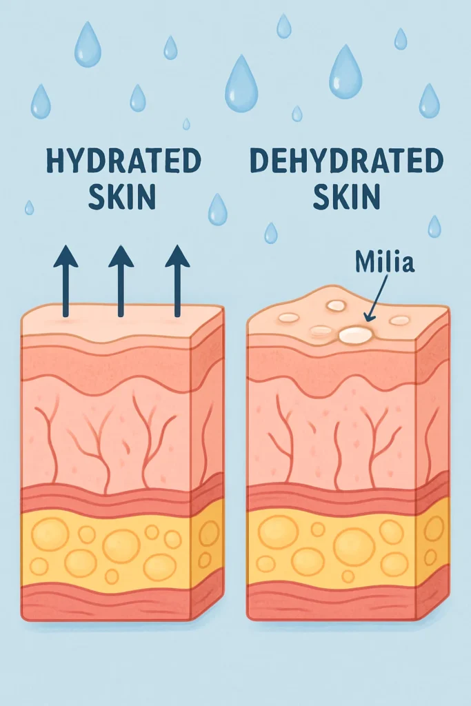 The importance of hydration and milia production Wednesbury