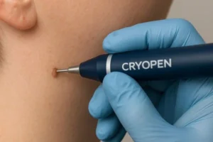 Person receiving skin tag removal Wednesbury