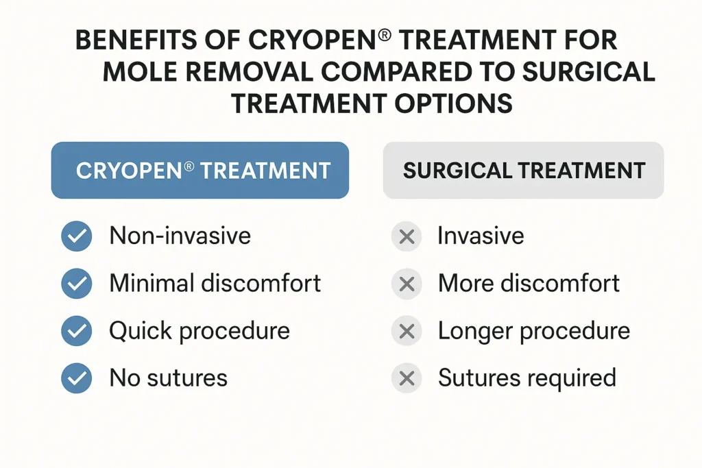 Benefits of facial mole removal Wednesbury - call our team today to book a consultation